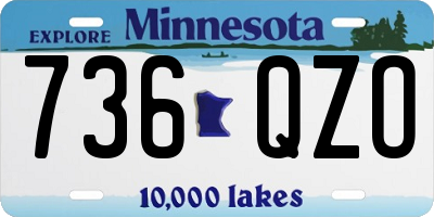 MN license plate 736QZO
