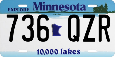 MN license plate 736QZR