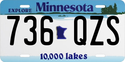 MN license plate 736QZS