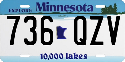 MN license plate 736QZV