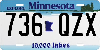 MN license plate 736QZX