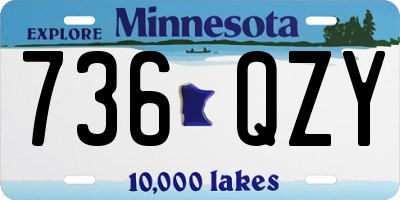 MN license plate 736QZY