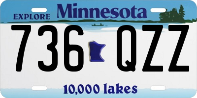 MN license plate 736QZZ