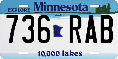 MN license plate 736RAB