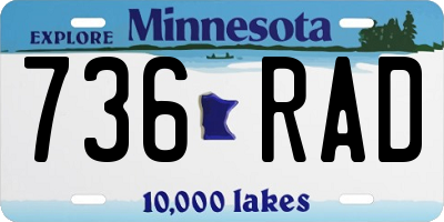MN license plate 736RAD