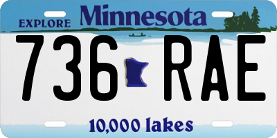 MN license plate 736RAE