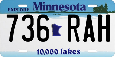 MN license plate 736RAH