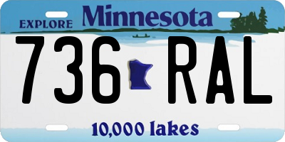 MN license plate 736RAL