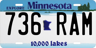 MN license plate 736RAM