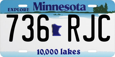 MN license plate 736RJC