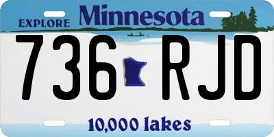 MN license plate 736RJD
