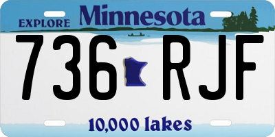 MN license plate 736RJF