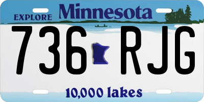 MN license plate 736RJG