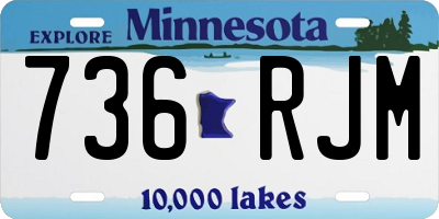 MN license plate 736RJM