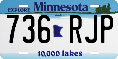 MN license plate 736RJP
