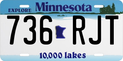 MN license plate 736RJT