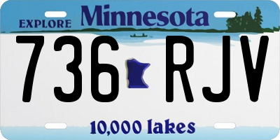 MN license plate 736RJV