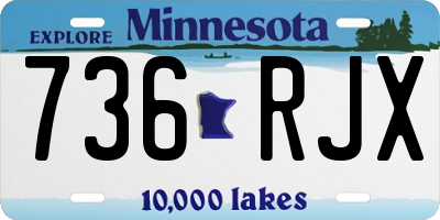 MN license plate 736RJX
