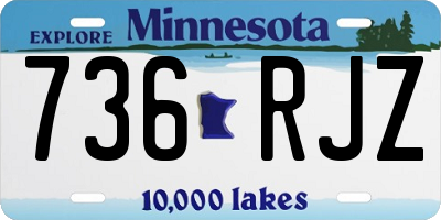 MN license plate 736RJZ
