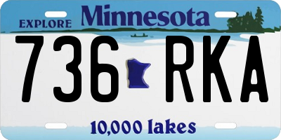 MN license plate 736RKA