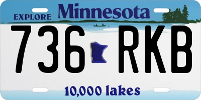 MN license plate 736RKB