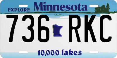 MN license plate 736RKC