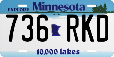 MN license plate 736RKD