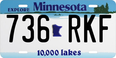 MN license plate 736RKF