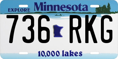 MN license plate 736RKG