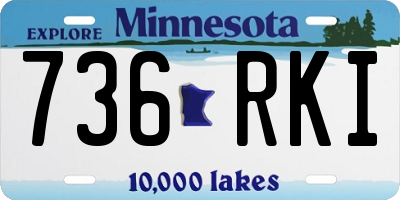 MN license plate 736RKI