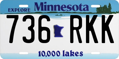 MN license plate 736RKK