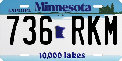 MN license plate 736RKM
