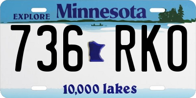 MN license plate 736RKO