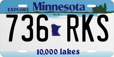 MN license plate 736RKS