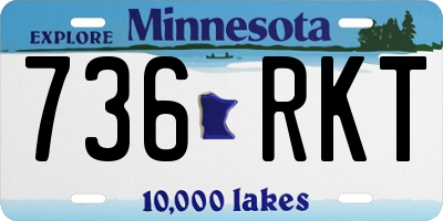 MN license plate 736RKT