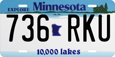 MN license plate 736RKU