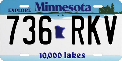 MN license plate 736RKV