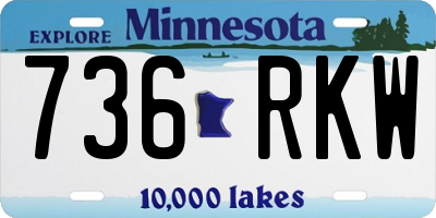 MN license plate 736RKW