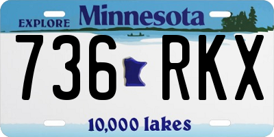 MN license plate 736RKX