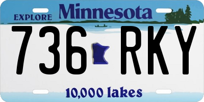 MN license plate 736RKY