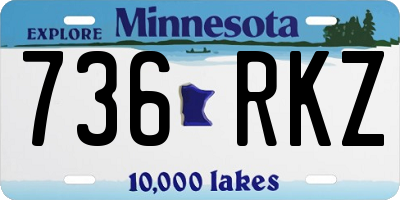 MN license plate 736RKZ