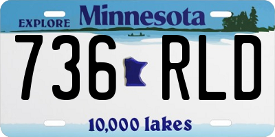 MN license plate 736RLD