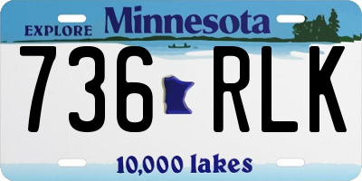 MN license plate 736RLK