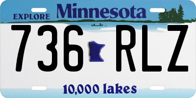 MN license plate 736RLZ