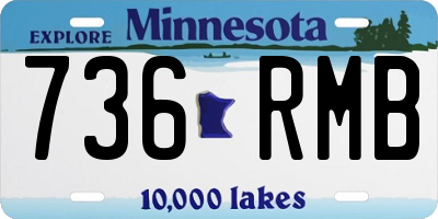 MN license plate 736RMB
