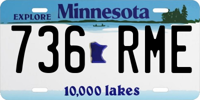 MN license plate 736RME