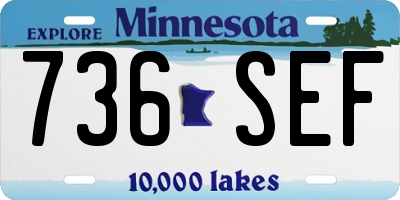 MN license plate 736SEF