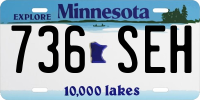 MN license plate 736SEH