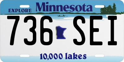 MN license plate 736SEI