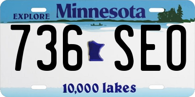 MN license plate 736SEO